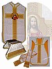 White/Gold Vestment Set with Sacred Heart Emblem